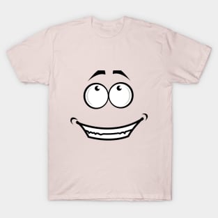 Happy Face Looking Up T-Shirt/Mask T-Shirt